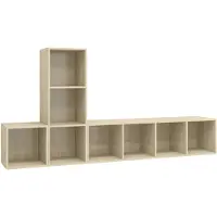 vidaXL Ensemble d'armoires TV 3 pièces en bois composite chêne Sonoma