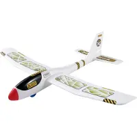 Haba Planeur main Terra Kids Maxi avec r glage Boomerang - Avion en polystyr ne robuste de 22 pouces facile assembler avec d calcomanies