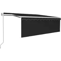 vidaXL Store automatique rétractable avec volant 4,5x3 m Anthracite