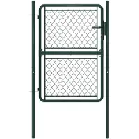 vidaXL Portail de jardin en acier vert 100 x 125 cm