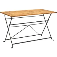 vidaXL Table de jardin pliante 120x70x74 cm en bois massif d'acacia