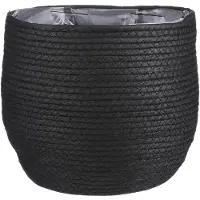 Mica Decorations Panier à plantes Jorck - H24 x Ø26 cm - Papier - Noir