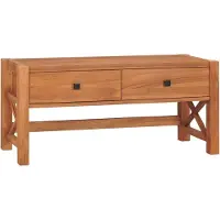 vidaXL Buffet bas "Haserich" en bois de teck en teck. Dimensions (L/H/P) 100x45x40 cm