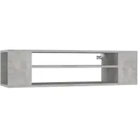 vidaXL Armoire TV suspendue gris béton 100x30x26,5 cm Bois composite