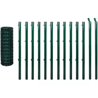 vidaXL Clôture européenne acier 25 x 0,8 m vert