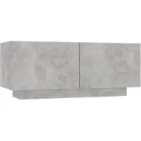 vidaXL Table de chevet gris béton 100x35x40 cm bois d'ingénierie