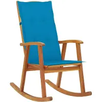 vidaXL Chaise à bascule avec supports en bois massif d'acacia
