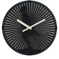 Nextime Horloge murale Running Man en plastique noir Ø 30 cm
