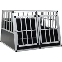 vidaXL Caisse de transport pour chiens avec double porte 94 x 88 x 69 cm