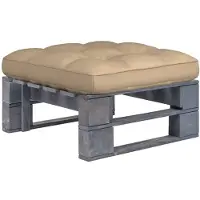 vidaXL Pouf palette de jardin Bois de pin imprégné de gris