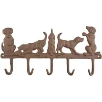Super Merchant Porte-manteau en fonte avec motifs de chiens vintage, 36 cm