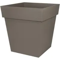 Eda Pot de Plante Carré EDA Toscan Taupe - 39 x 39 x 39 cm