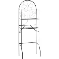 vidaXL Étagère de toilette Noir 60x33x174 cm