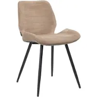 NABER Bronx71 Chaise à manger en velours Toby moderne taupe