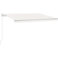 vidaXL Store manuel rétractable 400x350 cm Crème