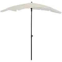 vidaXL Parasol avec mât 200x130 cm couleur sable