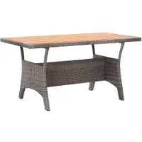 vidaXL Table de jardin Gris 120x70x66 cm Acacia massif