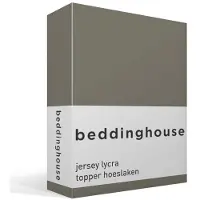 Beddinghouse Drap-Housse Beddinghouse Topper Warm Grey (Stretch Jersey)-1-persoons (90/100 x 200/210/220 cm)