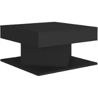 vidaXL Table basse noire 57x57x30 cm Bois composite