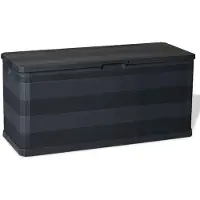 vidaXL Boîte de rangement de jardin 280 L noir