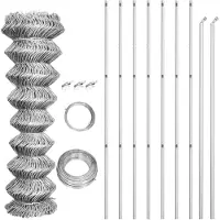 vidaXL Clôture à mailles avec poteaux Acier galvanisé 15x1,5 m Argenté
