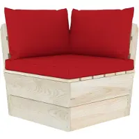 vidaXL Canapé d'angle de jardin en palette avec coussin Bois d'épicéa imprégné