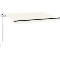 vidaXL Store manuel rétractable 400x350 cm Crème