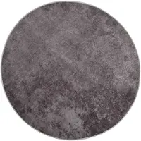 vidaXL Tapis lavable antidérapant φ120 cm gris