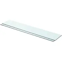 vidaXL Panneaux d'étagère 2 pcs Verre Transparent 80 x 15 cm