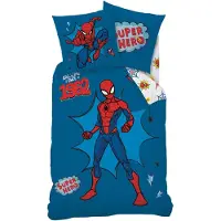 Marvel Parure De Lit Imprimée 100% Coton, Spiderman Home Avenger Bleu