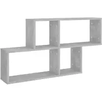 vidaXL Étagère murale Gris béton 100x18x53 cm Bois d’ingénierie