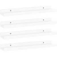 vidaXL Étagères murales 4 pcs Blanc 40x9x3 cm