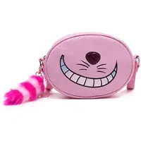 Disney Sac bandoulière Alice au Pays des Merveilles, motif Chat de Cheshire, pour fille, fermeture éclair, rose, illustration, rose