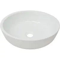 vidaXL Lavabo rond en céramique blanc 42 x 12 cm