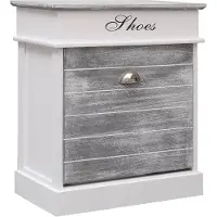 vidaXL Armoire à chaussures Gris 50 x 28 x 58 cm Bois de Paulownia