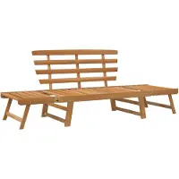 vidaXL Banc de jardin 2 en 1 190 cm bois massif acacia