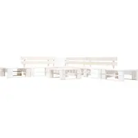 vidaXL Ensemble de salon en bois pour palettes, 6 pièces, blanc