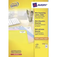 Avery Mini Labels - Adhésif Permanent - Blanc - 46 X 11.1 Mm 8400 Étiquette(S) (100 Feuille(S) X 84 Étiquettes
