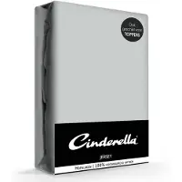 Cinderella Drap housse Cinderella Light Grey (Jersey)-180 x 200 cm