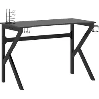 vidaXL Bureau de jeu avec piètement en K noir et rouge 110x60x75 cm