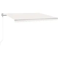 vidaXL Store automatique avec LED & capteur de vent 400x300 cm Crème