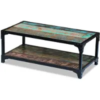 vidaXL Table basse en vieux bois massif