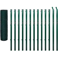 vidaXL Clôture européenne acier 25 x 1,7 m vert