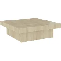 vidaXL Table basse Sonoma Chêne 90x90x28 cm Bois reconstitué