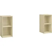 vidaXL Armoires TV 2 pcs. chêne Sonoma 72x35x36,5 cm Matériau bois