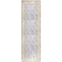vidaXL Tapis lavable antidérapant 80x300 cm Gris