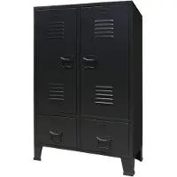 vidaXL Armoire métallique style industriel 67 x 35 x 107 cm noir