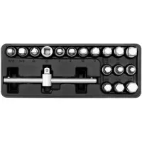 YATO Jeu de clés pour bouchons de vidange d'huile 3/8" 18 pièces