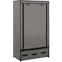 vidaXL Armoire Gris 87 x 49 x 159 cm Tissu