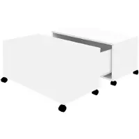 vidaXL Table basse-75x75x38-cm-Panneau de particules-blanc